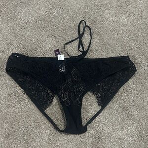 Adore Me Black Lace Panties NWT